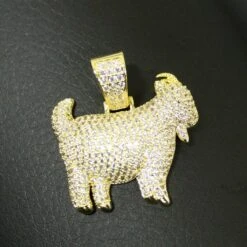 GOAT Emoji Greatest Of All Time Hip Hop Pendant Gold