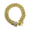 Gold 12MM Miami Cuban CZ Bling Ice Lock Bracelet -Luxe Jewelry Sales gold 12mm miami cuban cz bling ice lock bracelet hiphopbling 681215