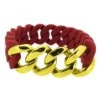 Gold Cuban Burgundy Rubber Bracelet 2 Gold Cuban Burgundy Rubber Bracelet -Luxe Jewelry Sales gold cuban burgundy rubber bracelet hiphopbling 750168