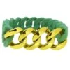 Gold Cuban Green Rubber Bracelet -Luxe Jewelry Sales gold cuban green rubber bracelet hiphopbling 756056