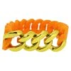 Gold Cuban Orange Rubber Bracelet 1 Gold Cuban Orange Rubber Bracelet -Luxe Jewelry Sales gold cuban orange rubber bracelet hiphopbling 992671