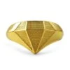 Gold Diamond Shaped .925 Sterling Silver Custom Ring -Luxe Jewelry Sales gold diamond shaped 925 sterling silver custom ring hiphopbling 370675