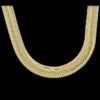 Gold Herringbone Plated 11mm Chain Necklace -Luxe Jewelry Sales gold herringbone plated 11mm chain necklace hiphopbling 325221