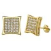 Gold Kite 50 CZ Micro Pave Earrings -Luxe Jewelry Sales gold kite 50 cz micro pave earrings default title hiphopbling 516714