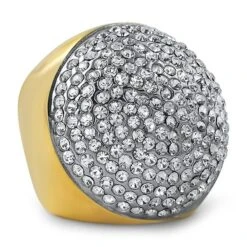 Gold Stainless Steel Bling Ring