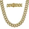 Gold Turkish Cuban 19MM CZ Hip Hop Iced Out Chain -Luxe Jewelry Sales gold turkish cuban 19mm cz hip hop iced out chain yellow gold 18 hiphopbling 666839