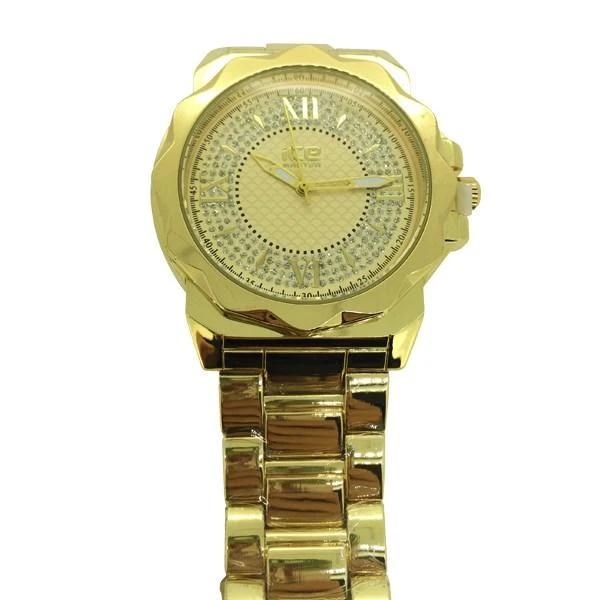 Gold Unique Bezel Fashion Hip Hop Watch 3 Gold Unique Bezel Fashion Hip Hop Watch