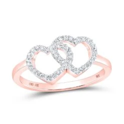Heart Stack Diamond Ring 10K Gold -Luxe Jewelry Sales heart stack diamond ring 10k gold 10k rose gold hiphopbling 941864
