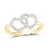 Heart Stack Diamond Ring 10K Gold -Luxe Jewelry Sales heart stack diamond ring 10k gold 10k yellow gold hiphopbling 585879