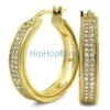 Hoops 2 Row CZ Micro Pave Earrings 1 Hoops 2 Row CZ Micro Pave Earrings -Luxe Jewelry Sales hoops 2 row cz micro pave earrings yellow gold hiphopbling 166591