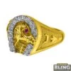 Horseshoe 10K Yellow Gold CZ Mens Bling Ring -Luxe Jewelry Sales horseshoe 10k yellow gold cz mens bling ring hiphopbling 614035