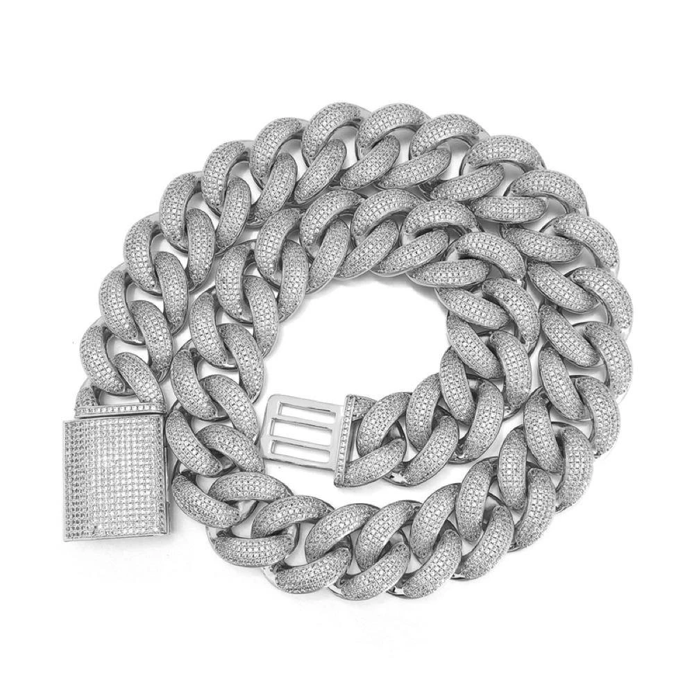 HUGE 24MM 3D Cuban Bling Bling Chain White/Yellow Gold 11 HUGE 24MM 3D Cuban Bling Bling Chain White/Yellow Gold - Image 9