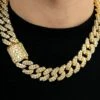 Ice Medley Cuban Bling Bling Chain 20MMWhite / Yellow Gold