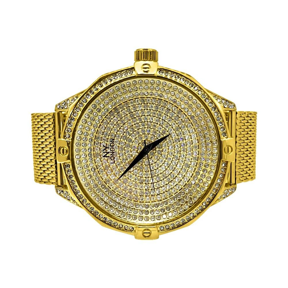 Icey Dial Bling Bling Gold Mesh Band Watch 3 Icey Dial Bling Bling Gold Mesh Band Watch