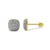 Icey Gold Bling Bling CZ Earrings
