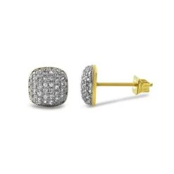 Icey Gold Bling Bling CZ Earrings
