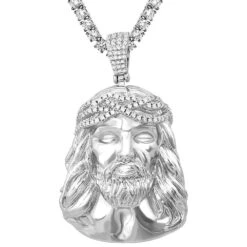 Jesus Piece Detailed Pendant In White / Yellow Gold 11 Jesus Piece Detailed Pendant In White / Yellow Gold -Luxe Jewelry Sales jesus piece detailed pendant in white yellow gold hiphopbling 890281