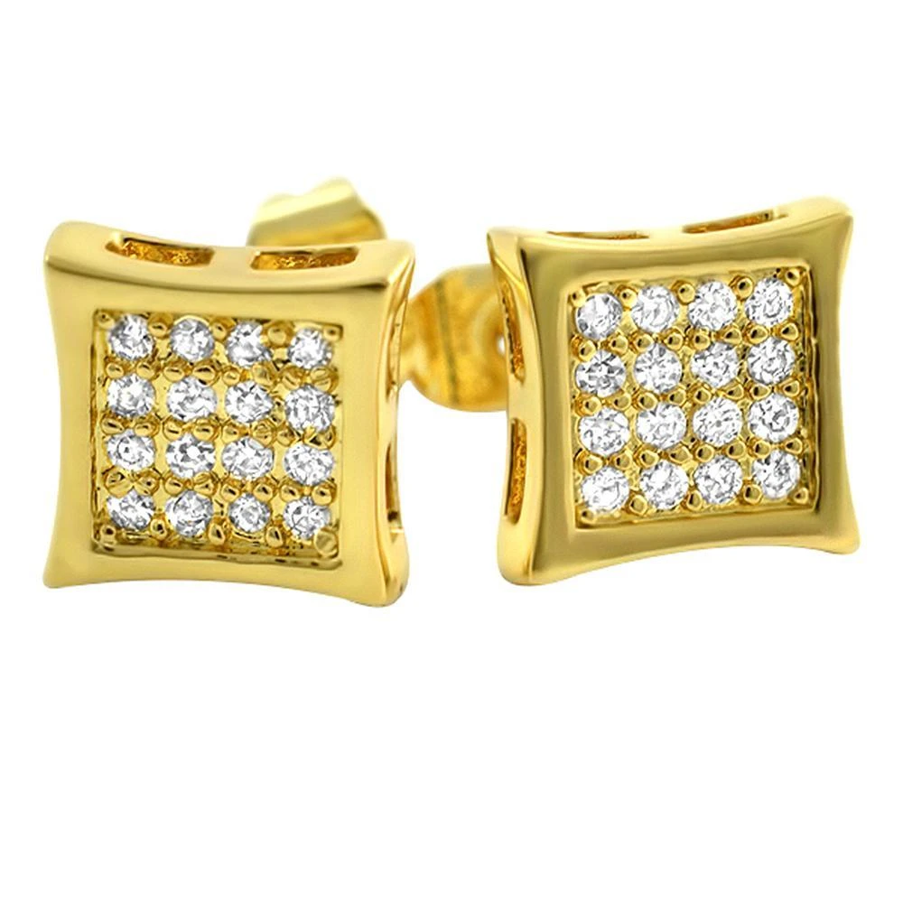 Kite 32 Stone CZ Gold Earrings 3 Kite 32 Stone CZ Gold Earrings