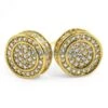 Large 3D Circle Gold CZ Bling Bling Earrings -Luxe Jewelry Sales large 3d circle gold cz bling bling earrings hiphopbling 983988