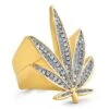 Marijuana Leaf 420 CZ Bling Bling Gold Ring -Luxe Jewelry Sales marijuana leaf 420 cz bling bling gold ring 7 hiphopbling 493767