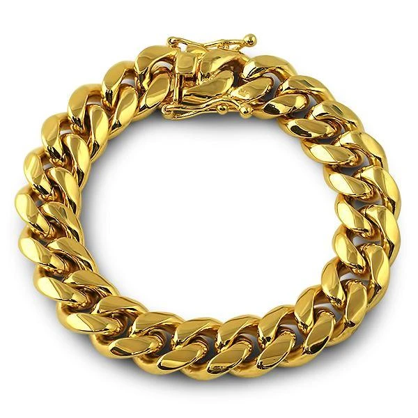Miami Cuban Bracelet Yellow Gold 3 Miami Cuban Bracelet Yellow Gold