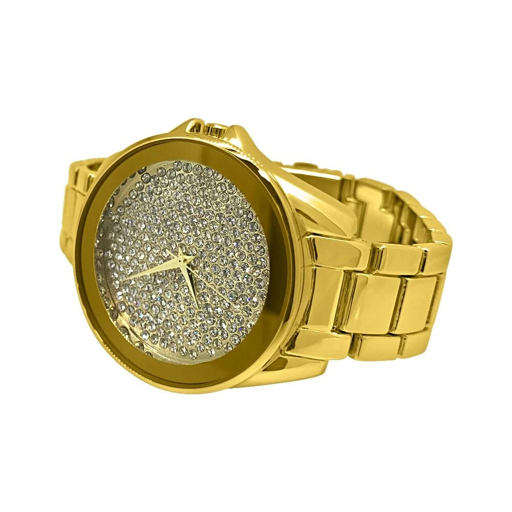 Mirror Bezel Gold Bling Bling Watch 3 Mirror Bezel Gold Bling Bling Watch