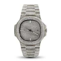 Modern CZ Stainless Steel Watch In White Gold 9 Modern CZ Stainless Steel Watch In White Gold -Luxe Jewelry Sales modern cz stainless steel watch in white gold hiphopbling 445282