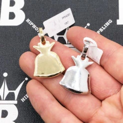 Money Bag 2.55cttw Baguette Diamond Pendant 10K Gold -Luxe Jewelry Sales money bag 255cttw baguette diamond pendant 10k gold hiphopbling 302941
