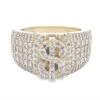 Money Cash Dollar Sign Diamond Ring 2.85cttw 10K Gold