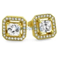 Princess Ice Island Micro Pave Iced Out Earrings