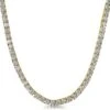 Prong Set 4MM CZ Gold 1 Row Bling Bling Tennis Chain -Luxe Jewelry Sales prong set 4mm cz gold 1 row bling bling tennis chain 16 hiphopbling 504079