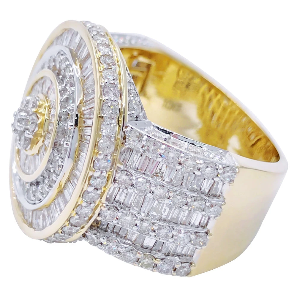 Radiant Baguette 3.77cttw Diamond Ring 10K Yellow Gold 9 Radiant Baguette 3.77cttw Diamond Ring 10K Yellow Gold - Image 7