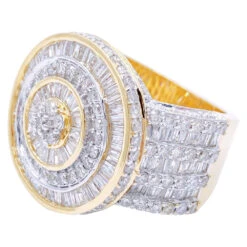 Radiant Baguette 3.77cttw Diamond Ring 10K Yellow Gold