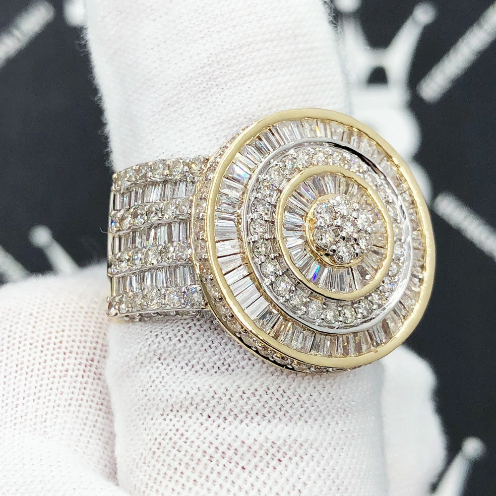 Radiant Baguette 3.77cttw Diamond Ring 10K Yellow Gold 6 Radiant Baguette 3.77cttw Diamond Ring 10K Yellow Gold - Image 4