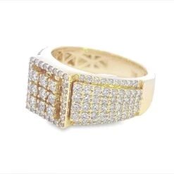 Raised Box Diamond Ring 2.15cttw 10K Gold -Luxe Jewelry Sales raised box diamond ring 215cttw 10k gold hiphopbling 249253