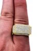 Rectangle Block .38cttw Diamond 10K Yellow Gold Ring -Luxe Jewelry Sales rectangle block 38cttw diamond 10k yellow gold ring hiphopbling 677196