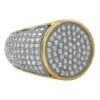Round Gold CZ Micro Pave Bling Ring -Luxe Jewelry Sales round gold cz micro pave bling ring hiphopbling 731615