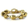 Skull Link Gold Stainless Steel Bracelet -Luxe Jewelry Sales skull link gold stainless steel bracelet hiphopbling 674441