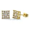 Square Cluster Gold CZ Bling Bling Earrings 1 Square Cluster Gold CZ Bling Bling Earrings -Luxe Jewelry Sales square cluster gold cz bling bling earrings hiphopbling 342423