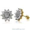 Sun Shine Gold CZ Bling Bling Earrings -Luxe Jewelry Sales sun shine gold cz bling bling earrings hiphopbling 712148