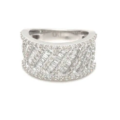 Thick Spiral Baguette Diamond Ring 2.75cttw 10K Gold -Luxe Jewelry Sales thick spiral baguette diamond ring 275cttw 10k gold hiphopbling 314556