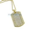 Totally Iced Out Blizzard Gold Dog Tag & Chain -Luxe Jewelry Sales totally iced out blizzard gold dog tag chain hiphopbling 847553